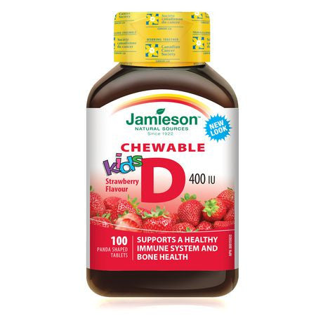 Jamieson Kids chewable Vitamin D 400 IU by Jamieson - Ebambu.ca natural health product store - free shipping <59$
