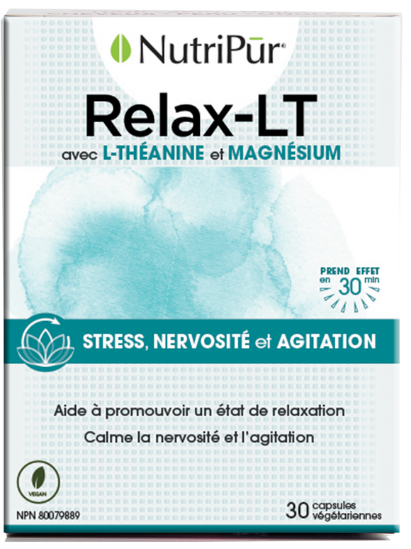 Relax - Lt - Nutripur - avec  L -théanine et magnésium - stress- nervosité et agitation - calm l'agitation