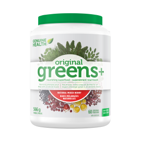 Genuine Health greens+ mélangé de baie
