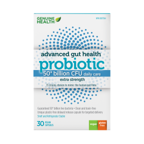 Genuine Health - Santé intestinale évoluée probiotique 50 milliards d'UFC