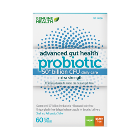 Genuine Health - Santé intestinale évoluée probiotique 50 milliards d'UFC