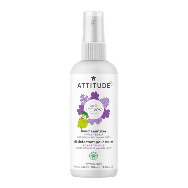 Attitude - Hand Sanitizer - 6 scents - Vainilla & Pear 100 ml - Ebambu.ca free delivery >59$