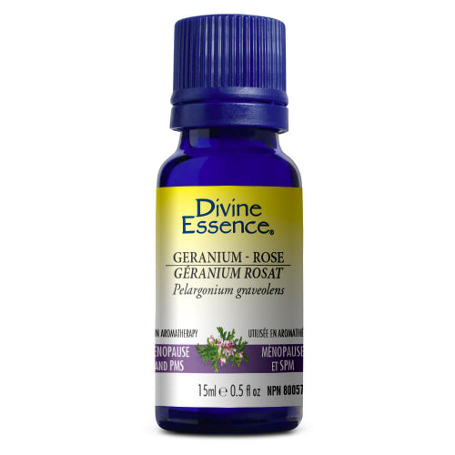 Divine Essence - Essential Oils - Geranium Rose (conventional) - Ebambu.ca free delivery >59$