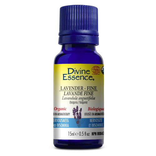 Divine Essence - Essential Oils - Lavender (organic) Fine - 15 ml - Ebambu.ca free delivery >59$