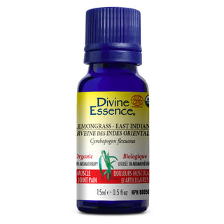 Divine Essence - Essential Oils - Lemongrass - East Indian (Organic) - Ebambu.ca free delivery >59$