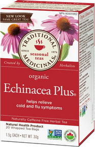 Traditional Medicinals Organic Echinacea Plus 20 bags by Traditional Medicinals - Ebambu.ca natural health product store - free shipping <59$ 