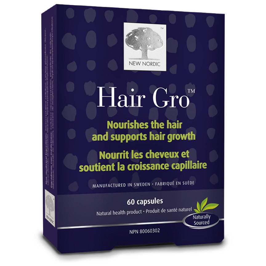 New Nordic Hair gro 60 caps by New Nordic - Ebambu.ca natural health product store - free shipping <59$ 