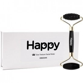 Happy Natural Products - Duo Texture Facial Roller Obsidian - Ebambu.ca free delivery >59$