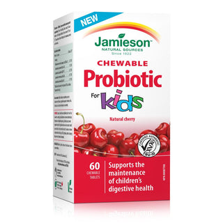 Jamieson - Kids Probiotic Natural Cherry Chewable 60 tablets - Ebambu.ca free delivery >59$