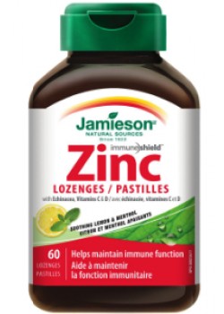 Jamieson - Zinc Lozenges + Vitamin C & D 60 lozenges