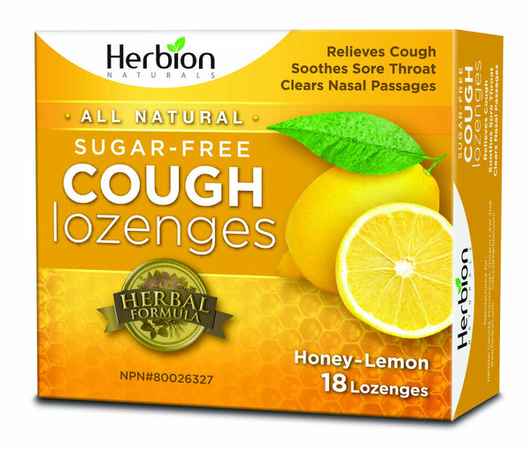 Herbion Natural Sugar Free Cough Lozenges - 18 lozenges by Herbion - Ebambu.ca natural health product store - free shipping <59$ 