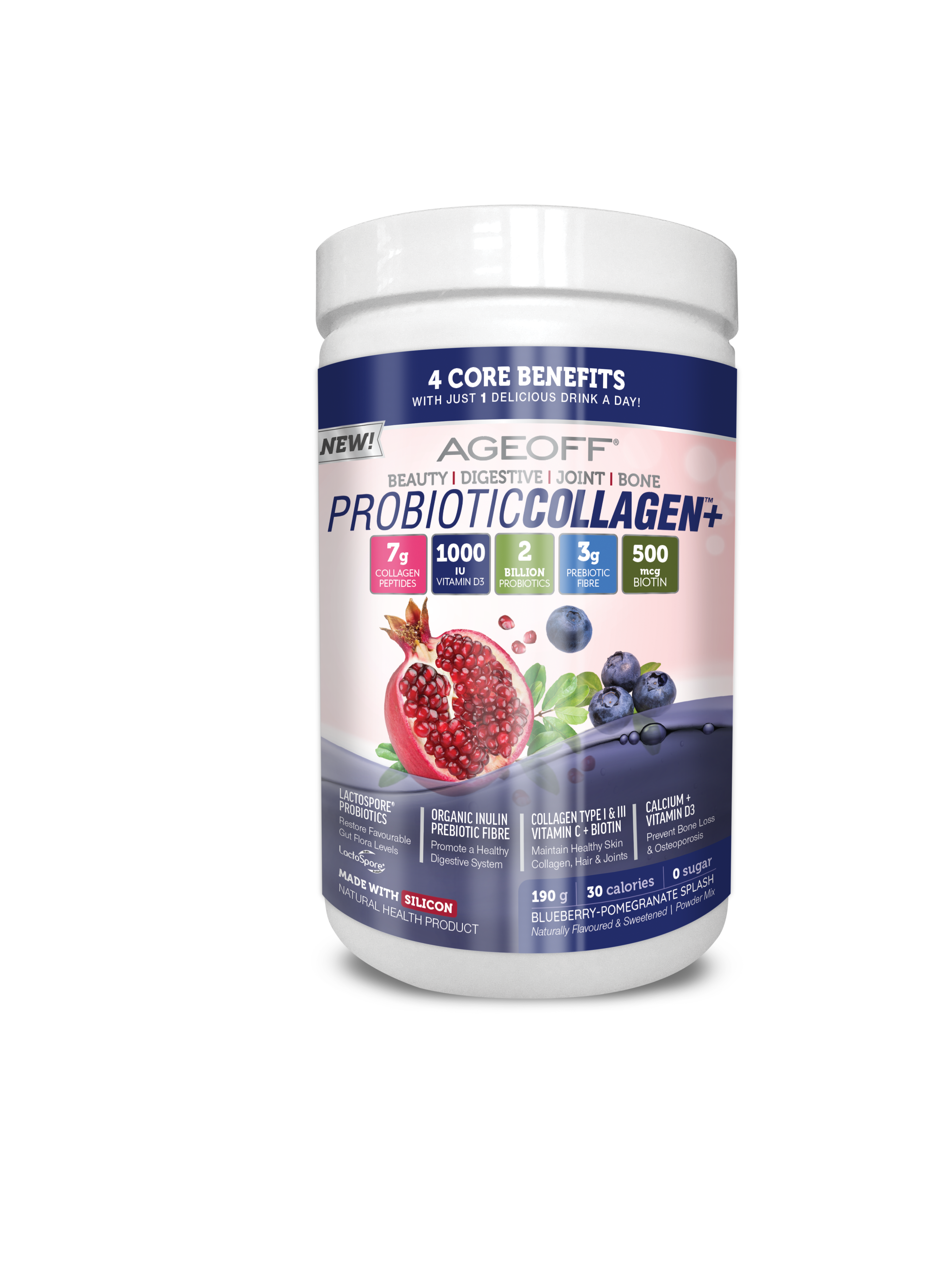 Nuvocare - ProbioticCollagen+ 190 g by Nuvocare - Ebambu.ca natural health product store - free shipping <59$ 