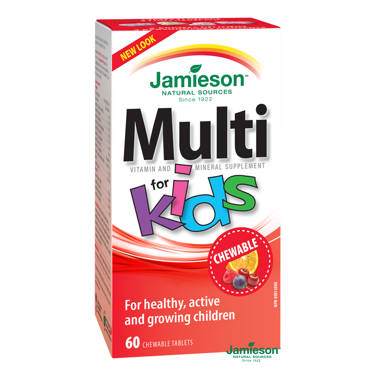 Jamieson Multivitamins for Kids with Iron 60 chewable tablets by Jamieson - Ebambu.ca natural health product store - free shipping <59$ 