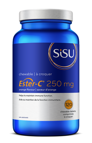 Sisu - Ester-C 250 mg - 125 Chewable Tablets - Ebambu.ca free delivery >59$