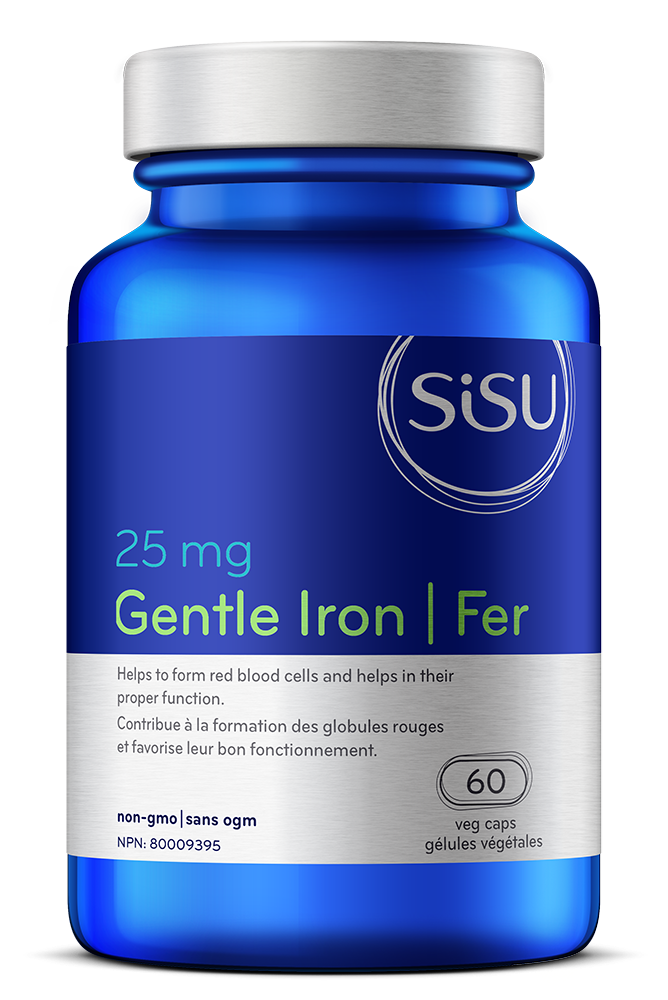 Sisu - Gentle Iron 25 mg 60 gel caps - Ebambu.ca free delivery >59$