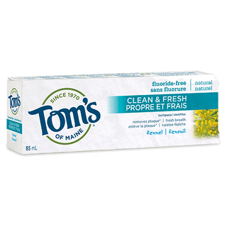 Tom's of Maine - Adult Toothpaste - Clean & Fresh - 2 flavors - Fennel - Ebambu.ca free delivery >59$