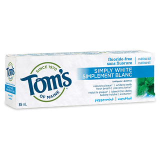 Tom's of Maine - Adult Toothpaste - Simply White Peppermint - 3 Sizes - Regular Size - Ebambu.ca free delivery >59$