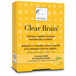 New Nordic Clear Brain 60 coated tablets by New Nordic - Ebambu.ca natural health product store - free shipping <59$ 