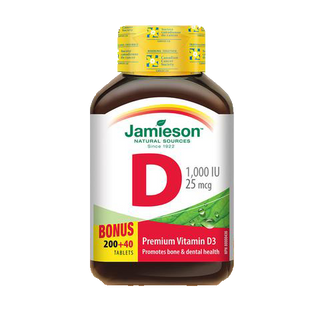 Jamieson Vitamin D  1,000 IU Bonus 200+40 tabs by Jamieson - Ebambu.ca natural health product store - free shipping <59$ 